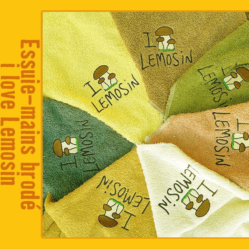 Essuie mains brodé - I LOVE LEMOSIN